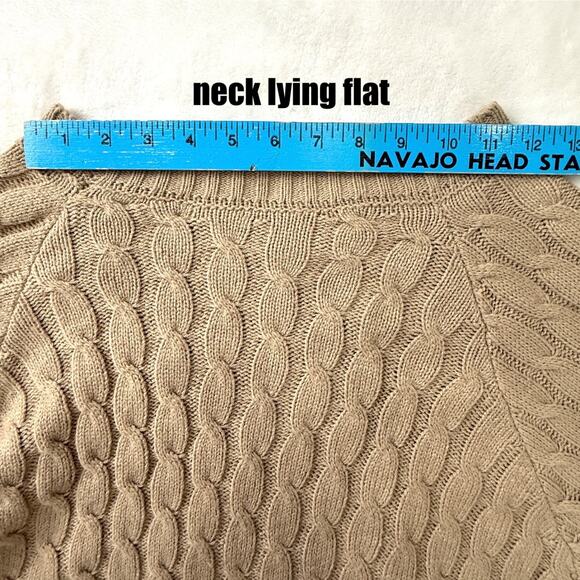 Pretty Persuasions Cape Sweater Women's L/XL Tan Fall Winter Weather Cottagecore - Picture 5 of 6